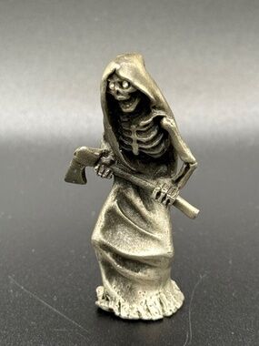 Rawcliffe Pewter Grim Reaper Miniature Figurine Skeleton Death USA 4278